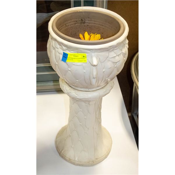 2 PIECE CERAMIC PLANT STAND- INDOOR OR