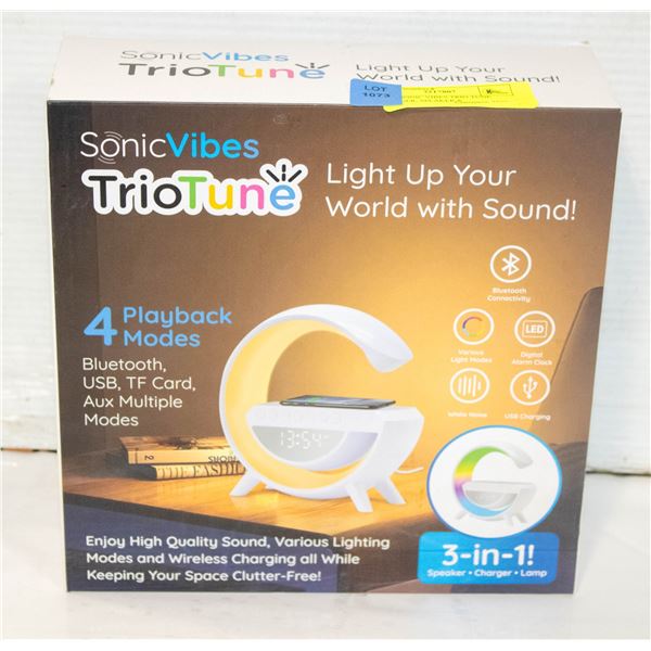 3 IN 1 SONIC VIBES TRIO TUNE CHARGER, SPEAKER &