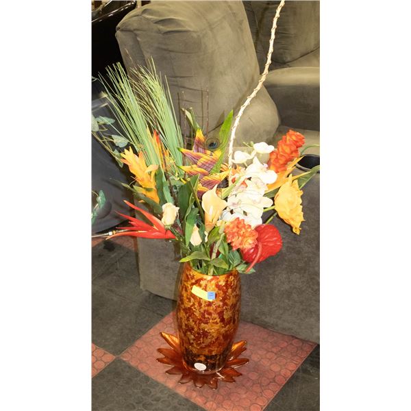 VASE WITH ARTIFICIAL FLOWERS