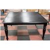 Image 1 : BLACK WOODEN DINING TABLE WITH LEAF