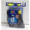 Image 1 : BLACK CREW SOCKS 12-16 SIZE 6-PACK FRUIT OF