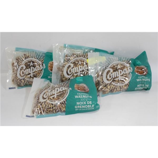 4 300G BAGS OF CALIFORNIA WALNUTS BB JUNE 23,2024