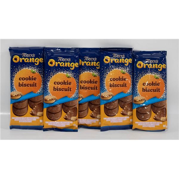 5 TERRY’S ORANGE CHOCOLATE BARS BB 28/7/23