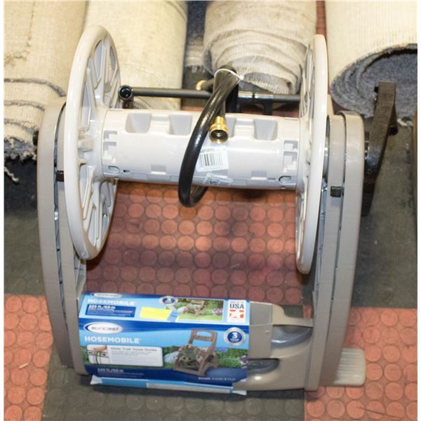 NEW SUNCAST GARDEN HOSE REEL CART W/ LEADER HOSE