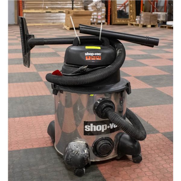 SHOP VAC 8 GALLON WITH ATTACHMENTS