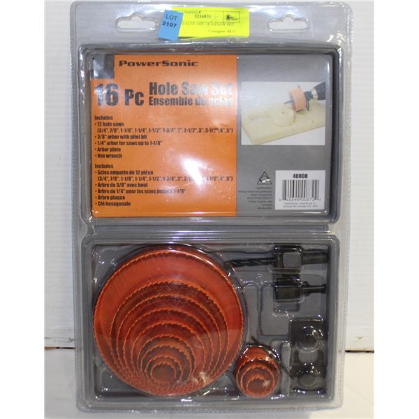 NEW SEALED 16PC HOLESAW SET