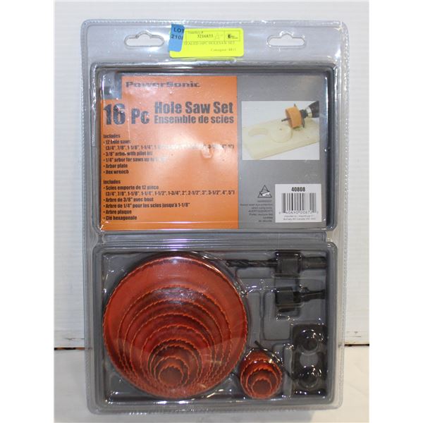 NEW SEALED 16PC HOLESAW SET