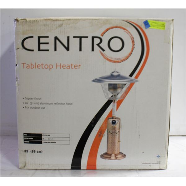 NEW IN BOX 20" CENTRO TABLETOP HEATER COPPER