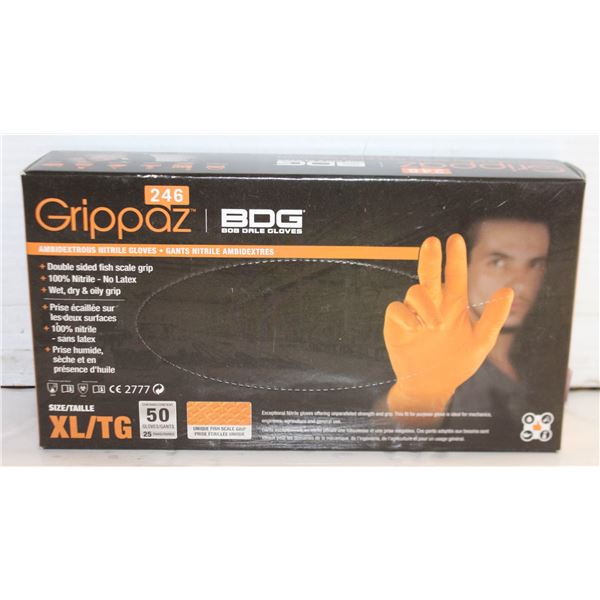 GRIPPAZ BDG DISPOSABLE GLOVES SIZE XL/G