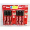 Image 1 : 2 PACKS OF 3 MILWAUKEE INKZALL LARGE JOB MARKERS