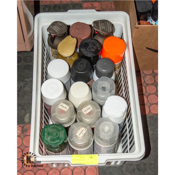 BOX OF SPRAY PAINT