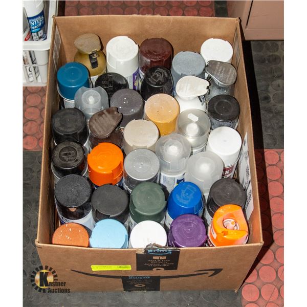 BOX OF SPRAY PAINT
