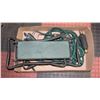 Image 1 : BOX OF GARDEN TOOLS AND HOSE INCL.