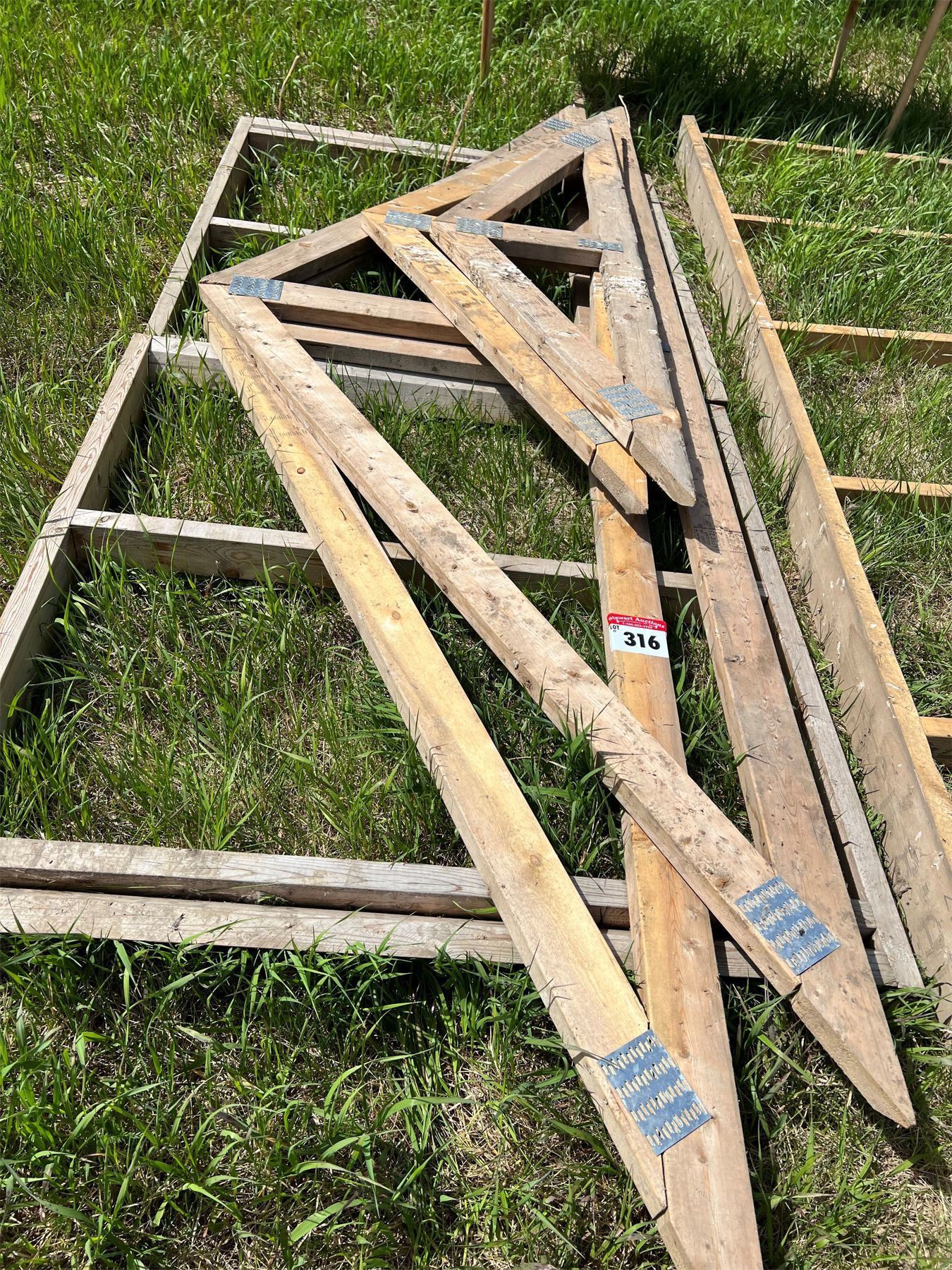 Trusses, Framing & Tar Paper & Old Table