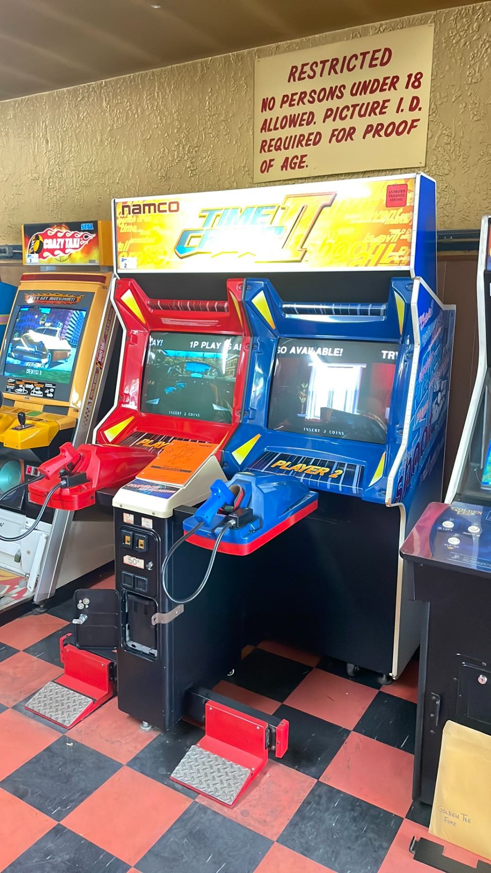 First Acade Game NAMCO TIME CRISIS 2 FIRST PERSON SHOOTER 2 PERSON COIN OPERATED UPRIGHT ...