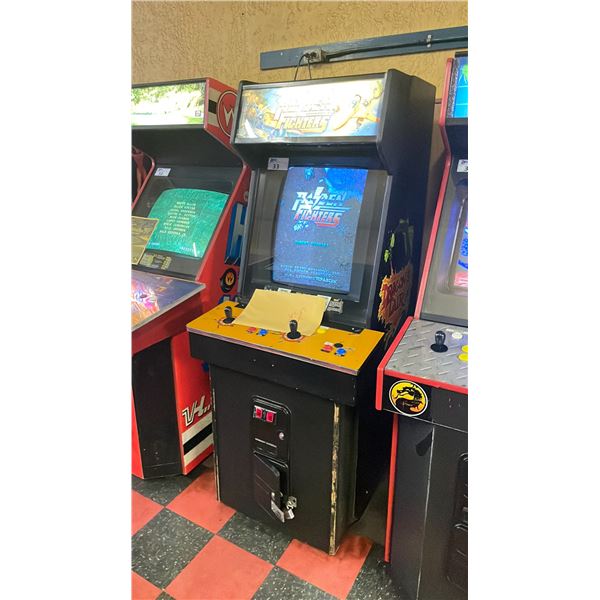 FABTEK RAIDEN FIGHTERS 2 PERSON COIN OPERATED UPRIGHT ARCADE GAME