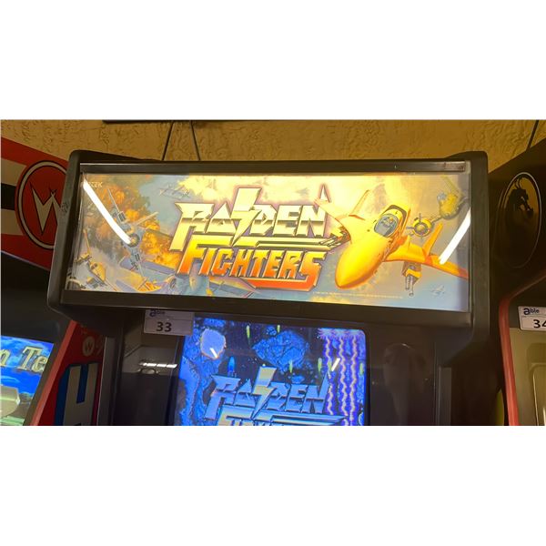 FABTEK RAIDEN FIGHTERS 2 PERSON COIN OPERATED UPRIGHT ARCADE GAME