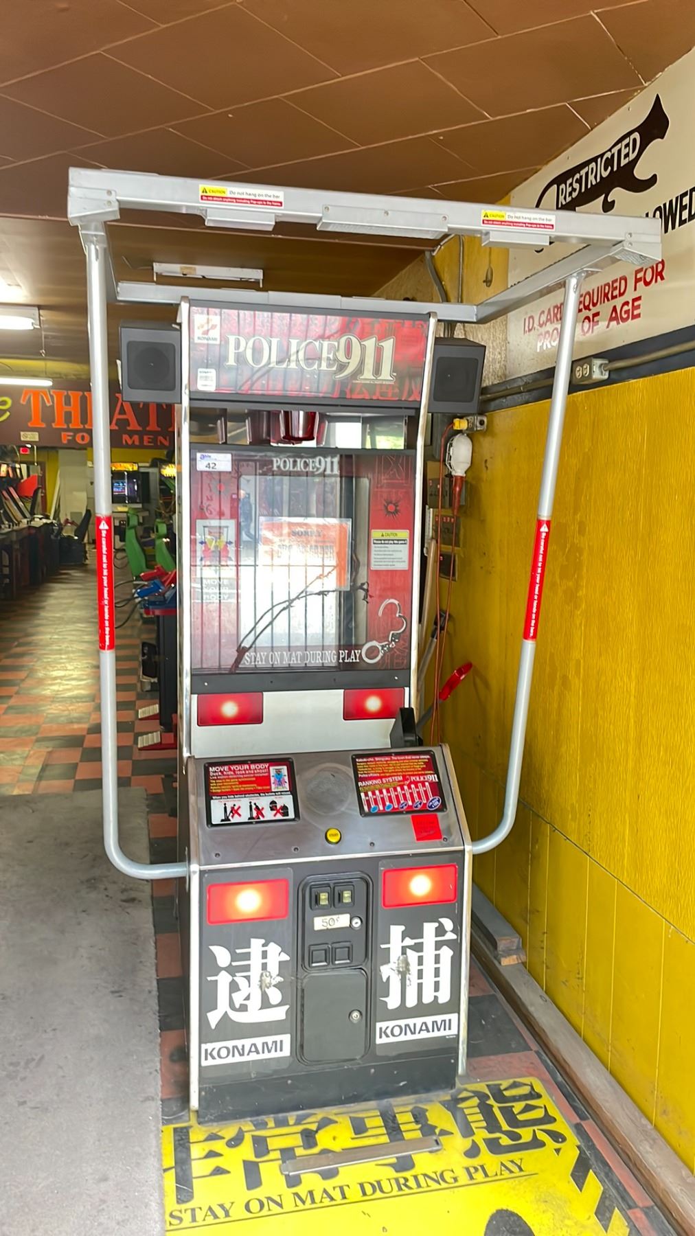 Police Arcade KONAMI POLICE 911 SINGLE PERSON COIN OPERATED UPRIGHT SHOOTER ARCADE ...