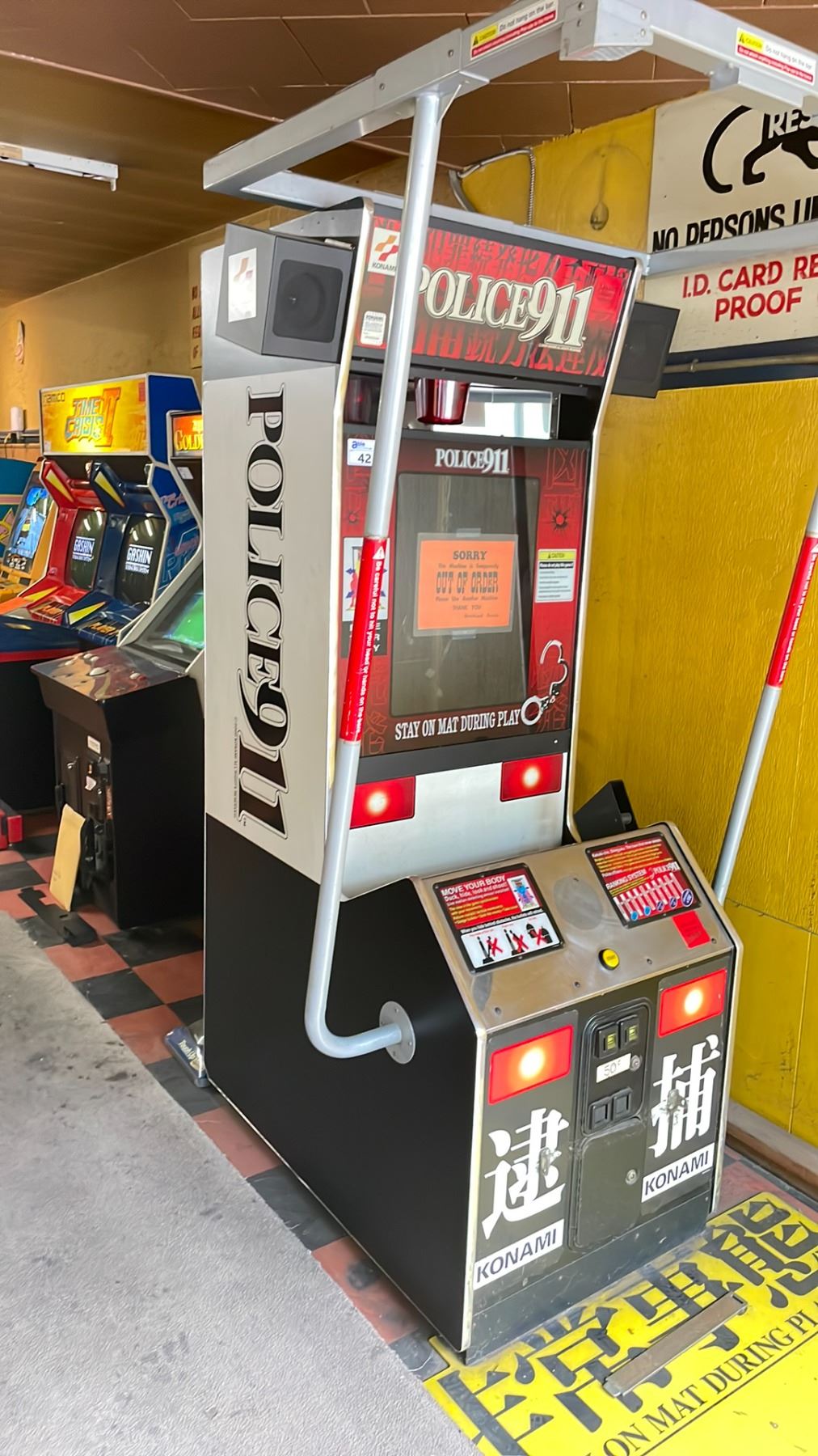 Police Arcade KONAMI POLICE 911 SINGLE PERSON COIN OPERATED UPRIGHT SHOOTER ARCADE ...