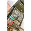 Image 2 : 5 DRAWER METAL CABINET WITH ASSORTED LOCKS / ARCADE MACHINE PARTS & GREY 7 DRAWER CABINET WITH