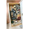 Image 8 : 5 DRAWER METAL CABINET WITH ASSORTED LOCKS / ARCADE MACHINE PARTS & GREY 7 DRAWER CABINET WITH