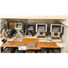 Image 2 : SHELF OF ASSORTED VINTAGE MOVIE PROJECTION MACHINES / PARTS
