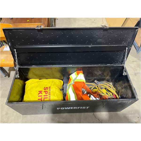 Powerfist Metal Tool/Equipment Box, 45Wx16Dx16.5H (contents included)