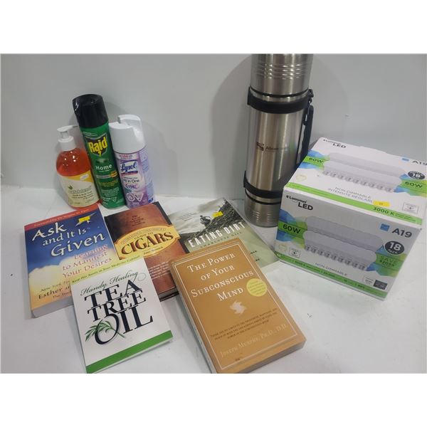 Thermos, Lightbulbs, Books, and more