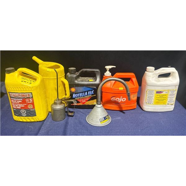 Partially Full Fluids, Oil Can, Funnel
