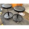Image 2 : Pair of Wheeled Stools 19H