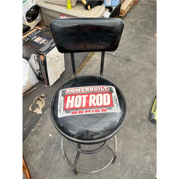 Power Built Hotrod Stool, 20"Dia Seat 33"H