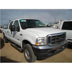 FORD F250XLT 4X4 SUPER DUTY PICKUP s/n 1FTNW21P63EB92205