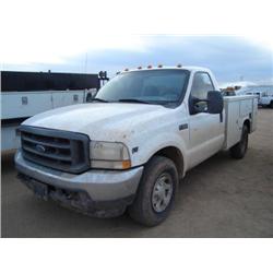 FORD F350XL SUPER DUTY UTILITY TRUCK, s/n 1FDSF34SX3EA31716