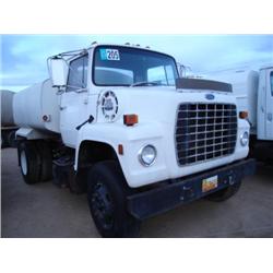 FORD L8000 2200 GALLON S/A WATER TRUCK, s/n 1FDPR80U9EVA30612