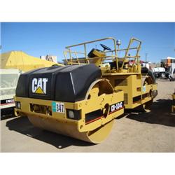 CATERPILLAR CB-534C TANDEM SMOOTH DRUM VIBRATORY ROLLER, s/n 5HN00141