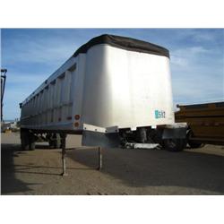 TRAVIS 38ft. T/A FRAMELESS ALUMINUM END DUMP TRAILER, s/n 2A9A1AP26F11A9087