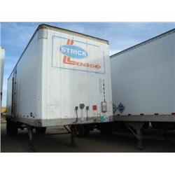 STRICK 28FT S/A VAN TRAILER, s/n 1SS11E8288FE267500