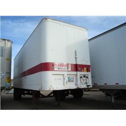 FRUEHAUF FBB9-FL1-28 28ft S/A VAN TRAILER s/n 1H2V02811EC000553