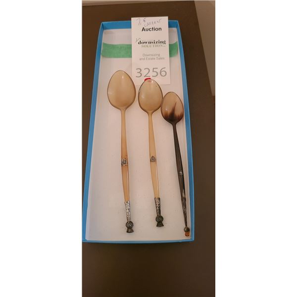 Antique Edwardian Horn Spoons A