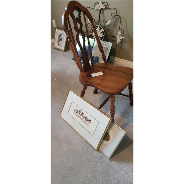Vintage Wood Chairs and Pictures B