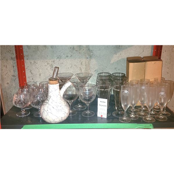 Crystal, glassware, inhaler A