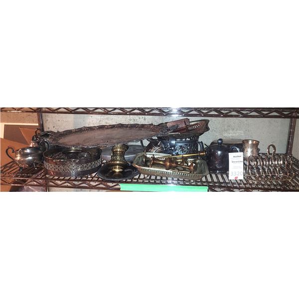 Silver plate and brassware A