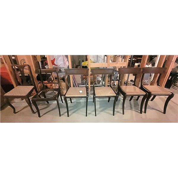 6 vintage chairs A