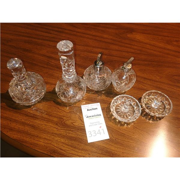 Crystal perfume bottles, A