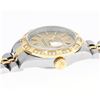 Image 4 : Rolex Ladies Quickset 2T 18K & Steel Champagne Index Dial Diamond Pyramid Bezel