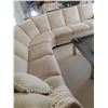 Image 2 : White Suede Sectional Couch 7 Seater 114L x 33H x 114D