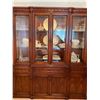 Image 1 : Mahogany China Cabinet Wood & Glass 79 x 70 x 17 Contents Not Included