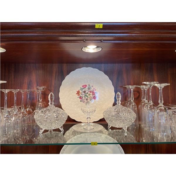 Crystal Cocktail Glasses Champaign Flutes Wine Goblets Candy Dishes w/ Lids