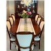 Image 1 : Quality Mahogany Dining Room Table w/ Leaf Extentions & 8 Chairs 86 x 38
