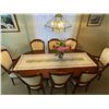 Image 2 : Quality Mahogany Dining Room Table w/ Leaf Extentions & 8 Chairs 86 x 38